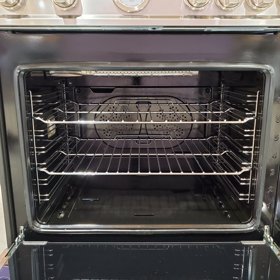 Bertazzoni 48 Inch Freestanding Gas Range with 7.1 cu. ft., 6 Sealed Burners, Griddle, and Convection MAST486GGASNEE - Scratch & Dent (Moderate)