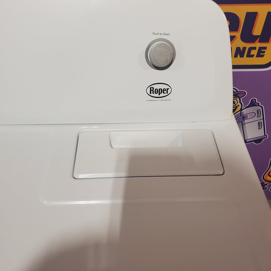 Roper by Whirlpool 6.7-cu ft Vented Electric Dryer in White RED3005TW - Scratch & Dent (Minor)