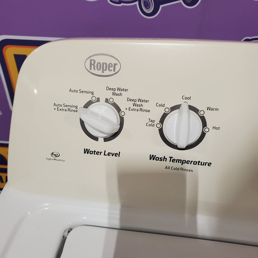 Roper White 3.5 Cu. Ft. Top Load High Efficiency Washer with Agitator RTW4516FW - Certified Refurbished