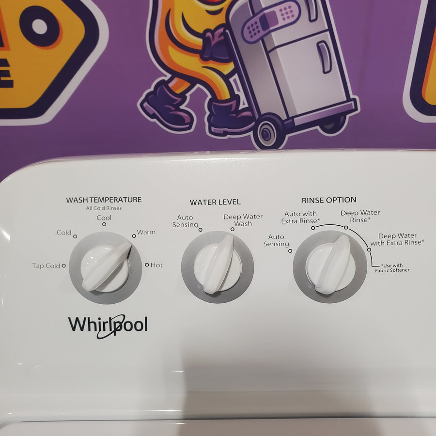 Whirlpool White Top Load 3.8 Cu. Ft. Washer with Late Lid Lock WTW4655JW2 - Certified Refurbished
