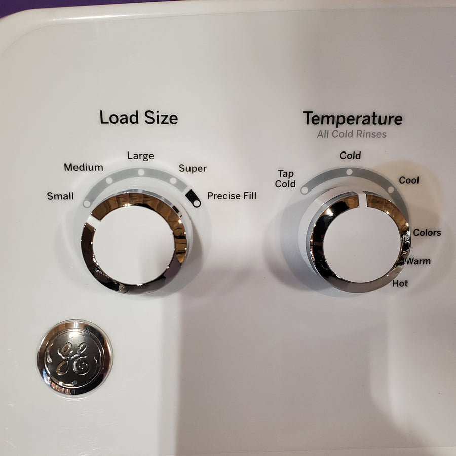 GE White Top Load 4.2 Cu. Ft. Washer with Stainless Steel Basket and Dual Action Agitator GTW460ASJWW - Certified Refurbished