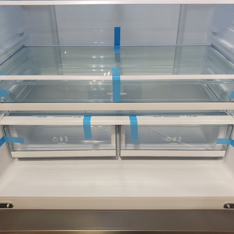 Kenmore Counter-Depth 20.3-cu ft 36-in Wide French Door Refrigerator with Ice Maker ENERGY STAR Certified in Stainless Steel 897.75515320 - Scratch & Dent (Moderate)