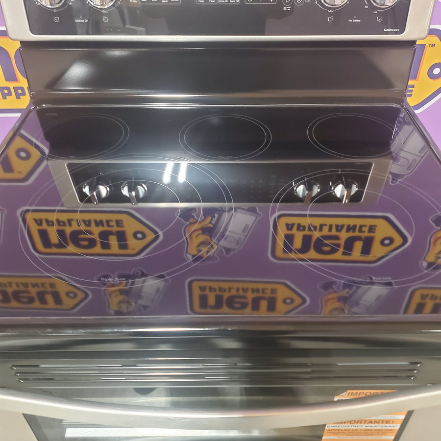 Whirlpool 6.7 cu. ft. 5 Burner Element Double Oven Electric Range with True Convection in Stainless Steel 22321458 - WGE745C0FS - Open Box