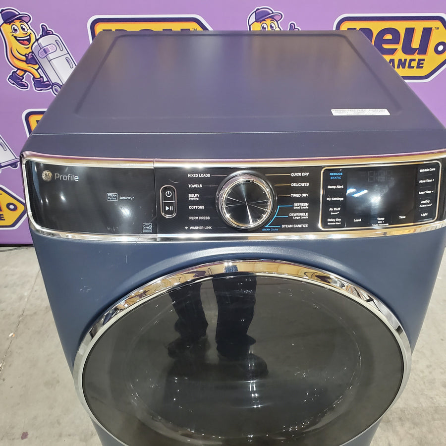 GE Profile Smart Front Load Electric 7.8 Cu. Ft. Capacity Dryer with Steam and Sanitize Cycle PFD87ESPVRS - Open Box