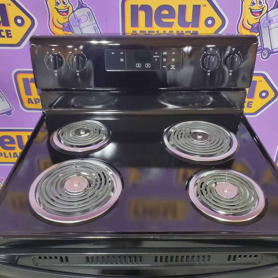Whirlpool 30" Black 4.8 cu. ft. Electric Coil Top Range with Keep Warm Setting WFC150M0JB - Scratch & Dent (Minor)