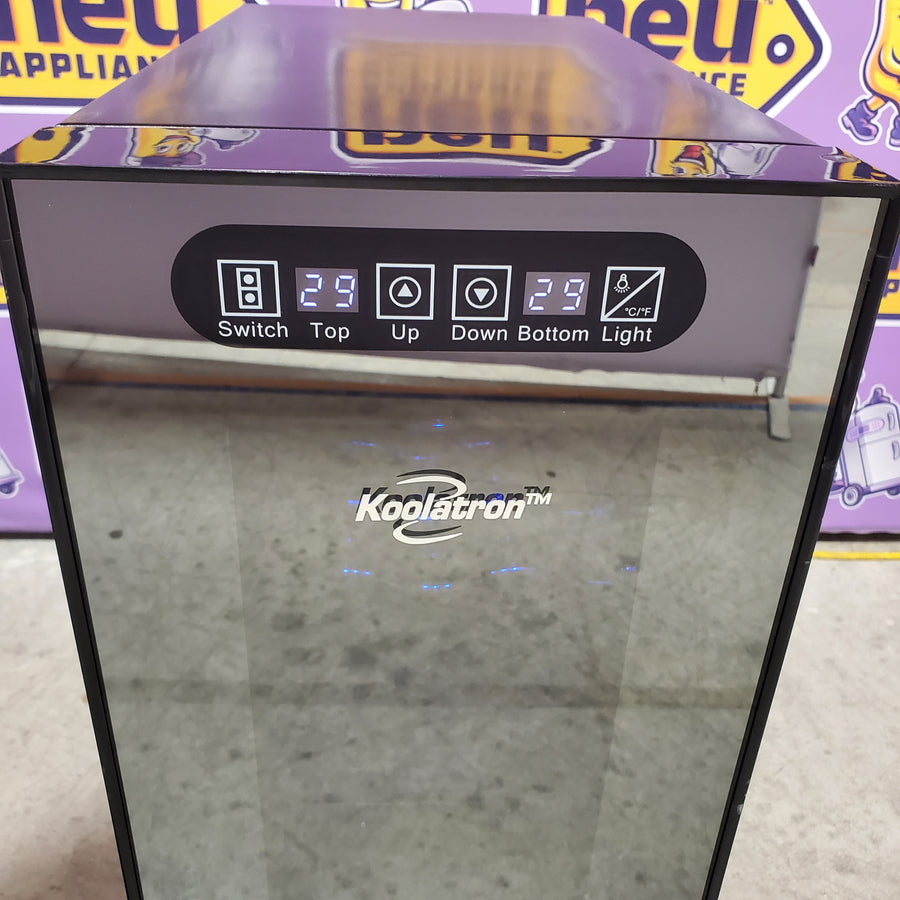 Koolatron 10-in W 18-Bottles Black Dual Zone Cooling Freestanding Indoor Wine Cooler 22142775 - WC18MG - Scratch & Dent (Minor)
