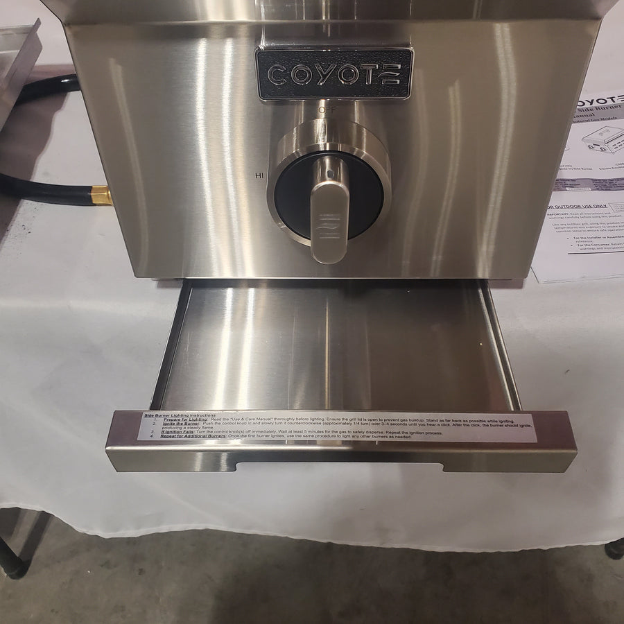 Coyote 12 Inch Built-In Natural Gas Single Side Burner C3SBNG - Open Box