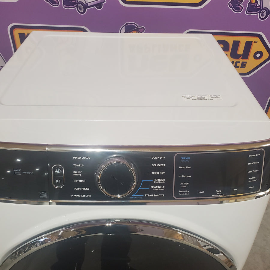 GE Profile™ 7.8 cu. ft. Capacity Smart Front Load Electric Dryer with Steam and Sanitize Cycle PFD87ESSVWW - Open Box