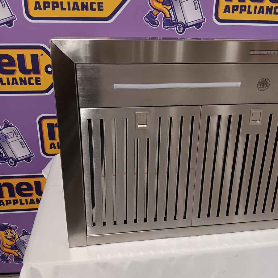Bertazzoni 36 Wall-mount Chimney Hood with 3 Speeds + Booster, 600 CFM, 1 Motor, Digital Airflow Reducer, Timer, Filter Alarm, and Air-cleaning Option KPH36XT - Scratch & Dent (Minor)