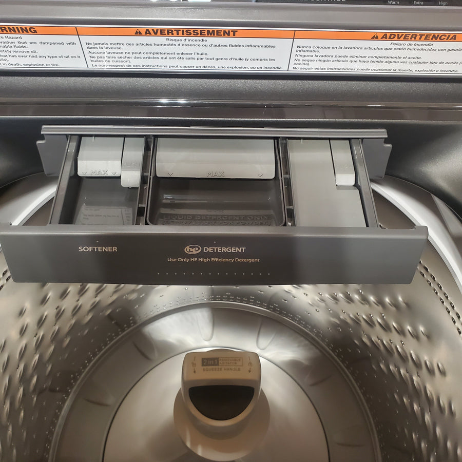 Whirlpool Volcano Black 5.2-5.3 Cu. Ft. Whirlpool® Top Load Washer with Removable Agitator and Deep Water Wash Option WTW6157PB - Scratch & Dent (Minor)