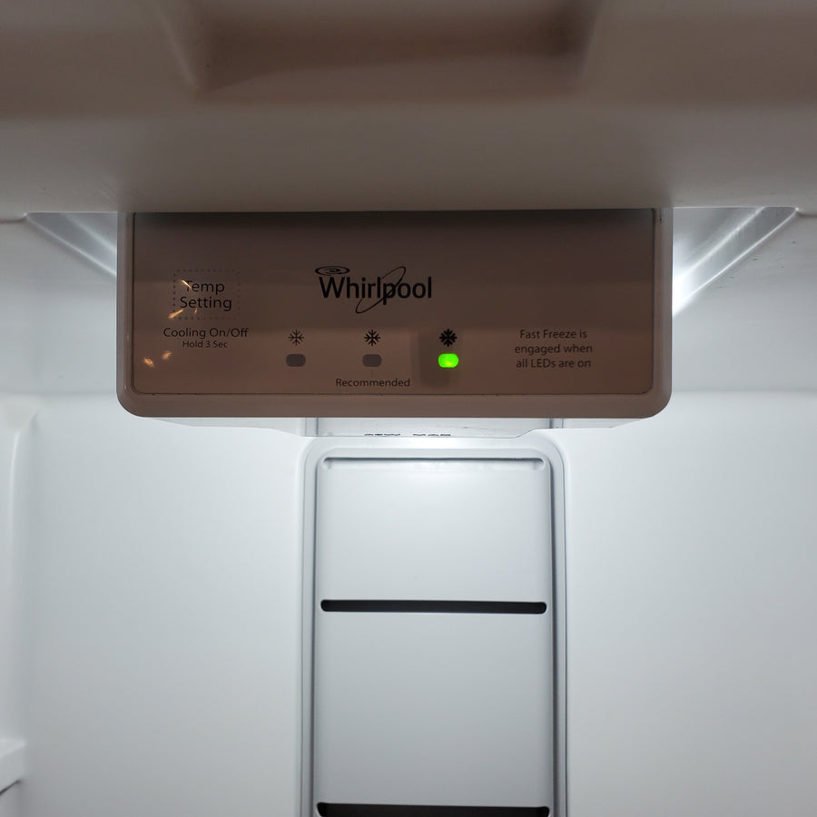 Whirlpool 18 cu. ft. Upright Freezer with LED Lighting and Fast Freeze 22421720 - WZF34X18DW - Scratch & Dent (Minor)