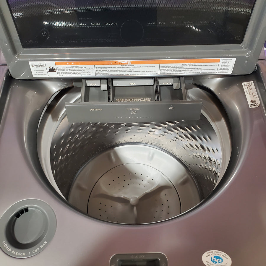 Whirlpool Chrome Shadow Top Load 5.3 Cu. Ft. Washer with Quiet Wash Sound Package WTW8500DC - Scratch &Dent (Minor)