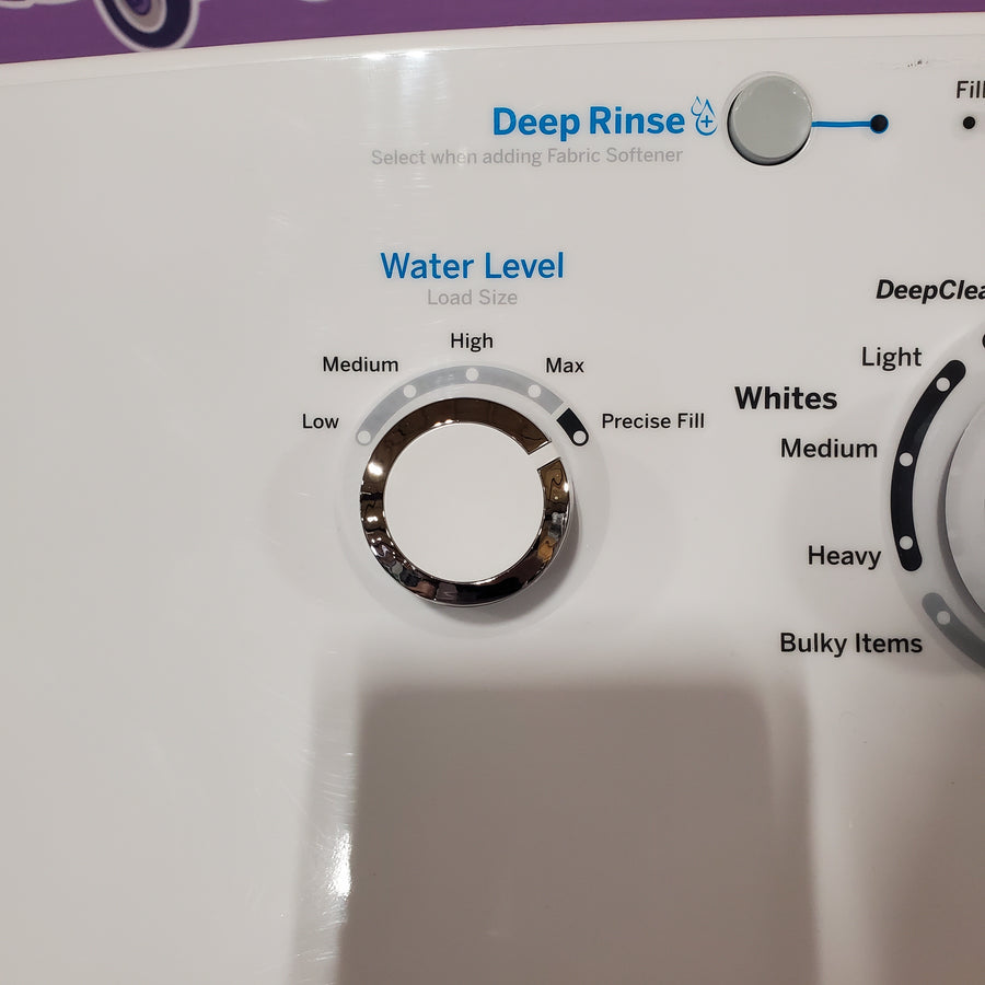 GE® 4.2 cu. ft. Capacity Washer with Stainless Steel Basket - GTW335ASNWW & GE 6.2 cu. ft. Capacity Electric Dryer with Up To 120 ft. Venting and Shallow Depth 16303 - Certified Refurbished