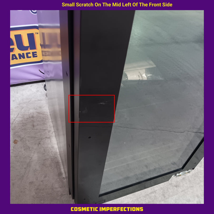 U-Line 3.6 cu. ft. Built-in Refrigerator with 4 Adjustable Glass Shelves, Glass Door, LED Lighting, Convection Cooling System, and Clear Crisper Drawer U-2218RGLINT-00B - Scratch & Dent (Minor)