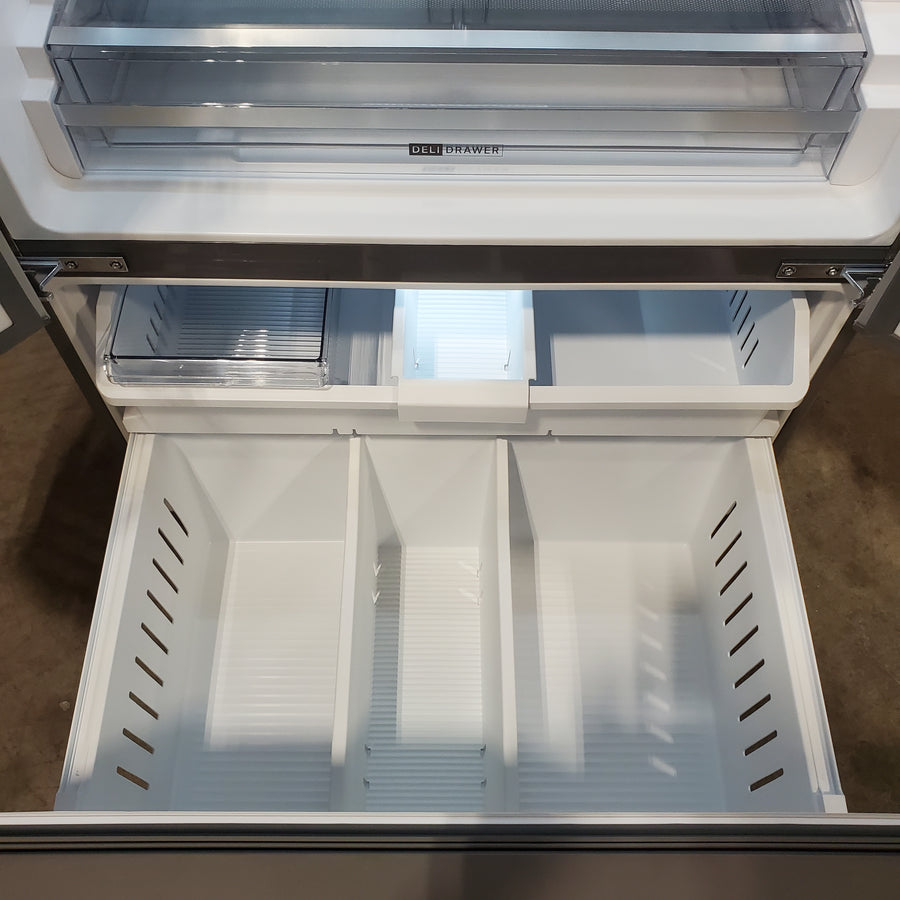 Whirlpool French Door 31 Cu. Ft. Refrigerator with Total Coverage Cooling in Fingerprint Resistant Stainless Steel 22521657 - WRFF3136SZ - Open Box