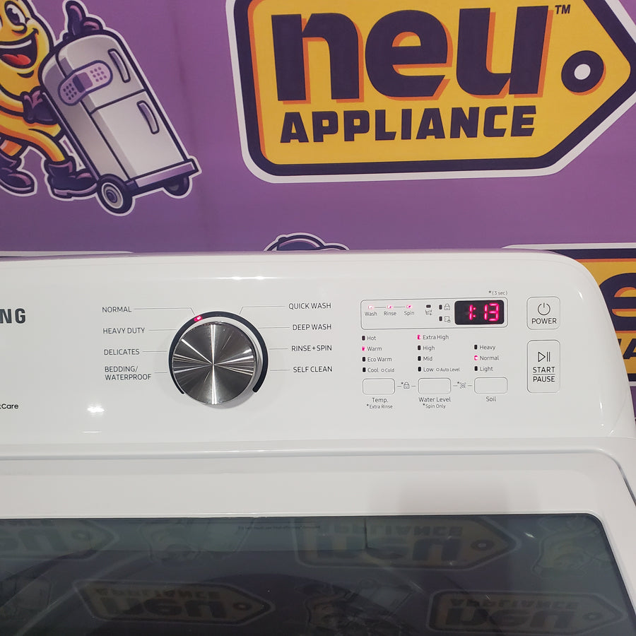 Samsung 4.5 cu. ft. Top Load Washer with Vibration Reduction Technology+ in White WA45T3200AW - Scratch & Dent (Minor)