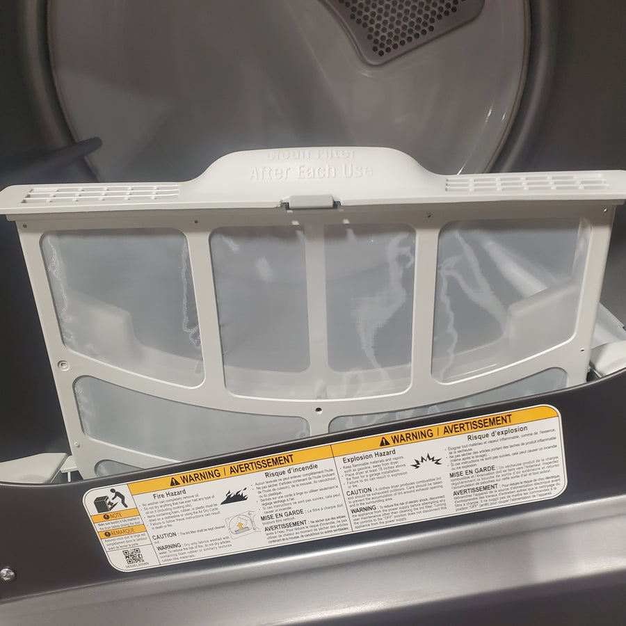 LG 7.3 cu. ft. Ultra Large Capacity Rear Control Electric Dryer with EasyLoad™ Door and AI Sensing DLE8400BE - Open Box