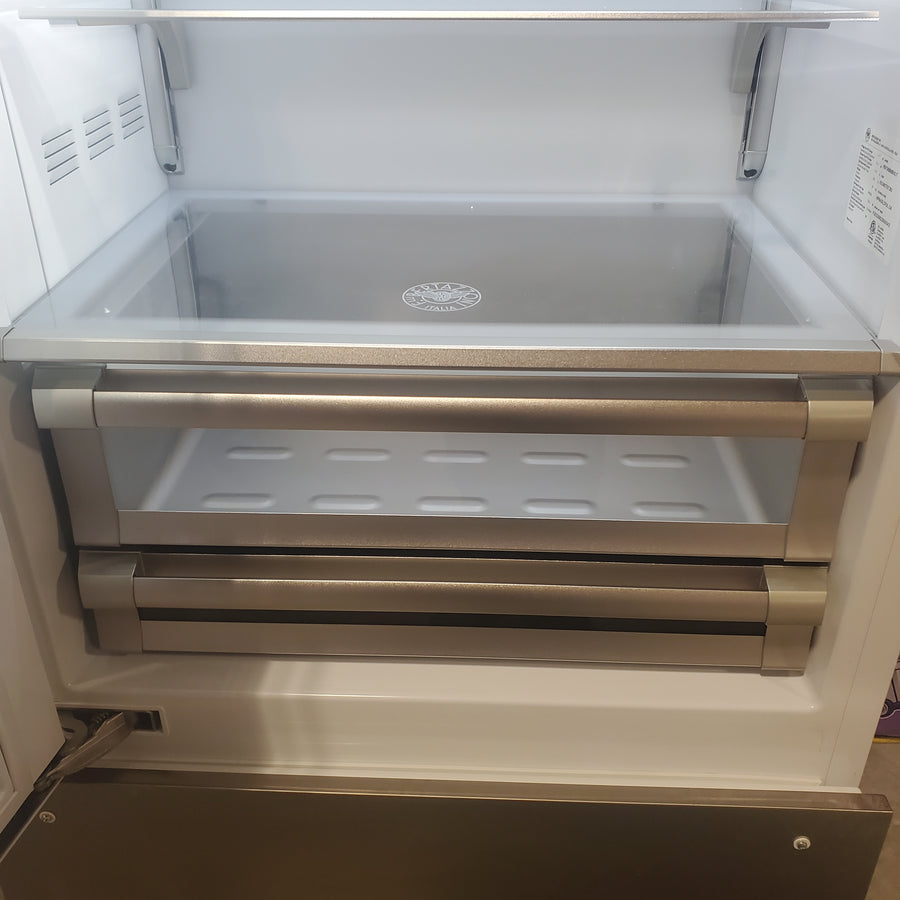 Bertazzoni Built-In Bottom Freezer Refrigerator with 19.6 Cu. Ft. Total Capacity, Touch-Controls, Lateral Airflow System, and Ice Maker REF36BMBIXLT - Scratch & Dent (Minor)
