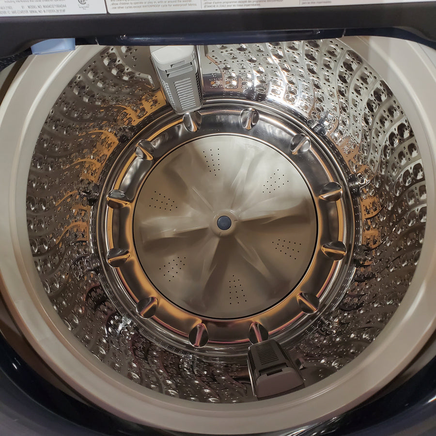 Samsung 5.4 cu. ft. Smart Top Load Washer with Pet Care Solution and Super Speed Wash WA54CG7150AD - Scratch & Dent (Minor) and  7.4 cu. ft. Smart Vented Electric Dryer with Pet Care Dry and Steam Sanitize+ 16262 - DVE54CG7150D - Open Box