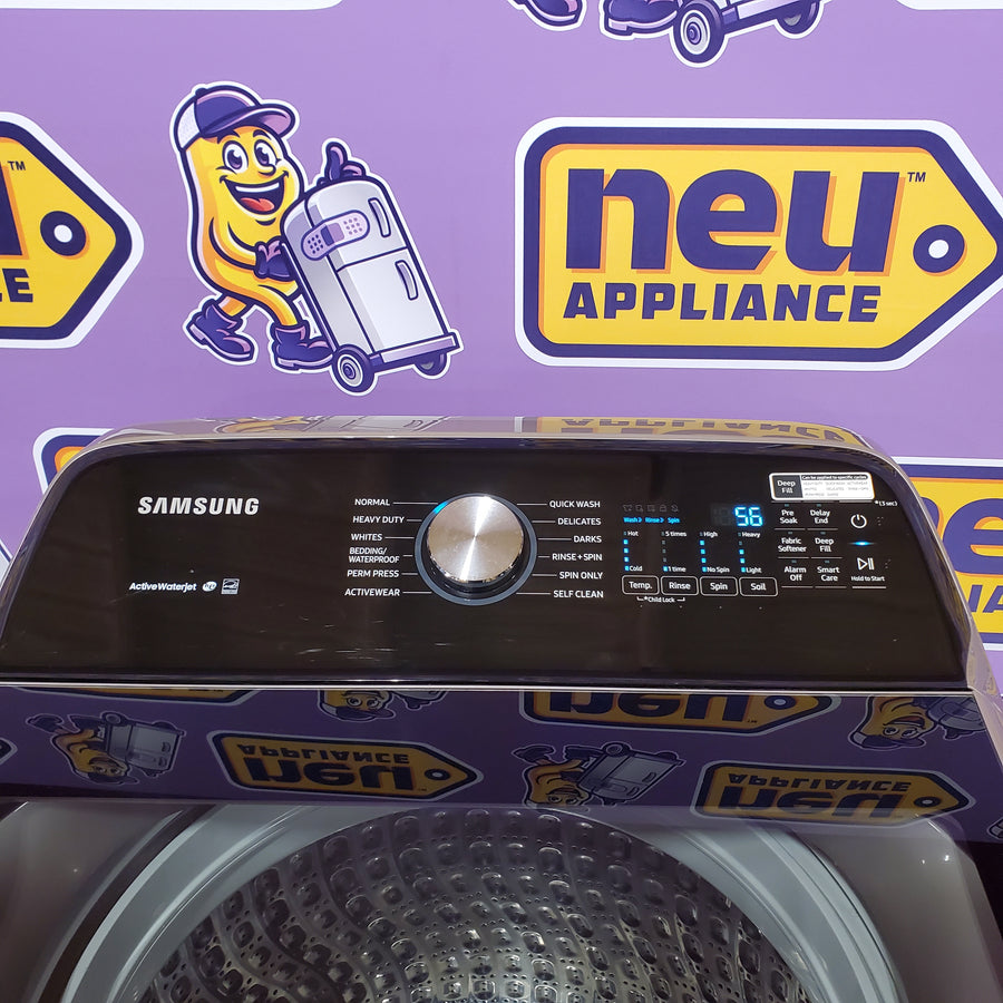 Samsung 5.0 cu. ft. High Efficiency Top Load Washer with Active WaterJet in Champagne WA50T5300AC - Certified Refurbished