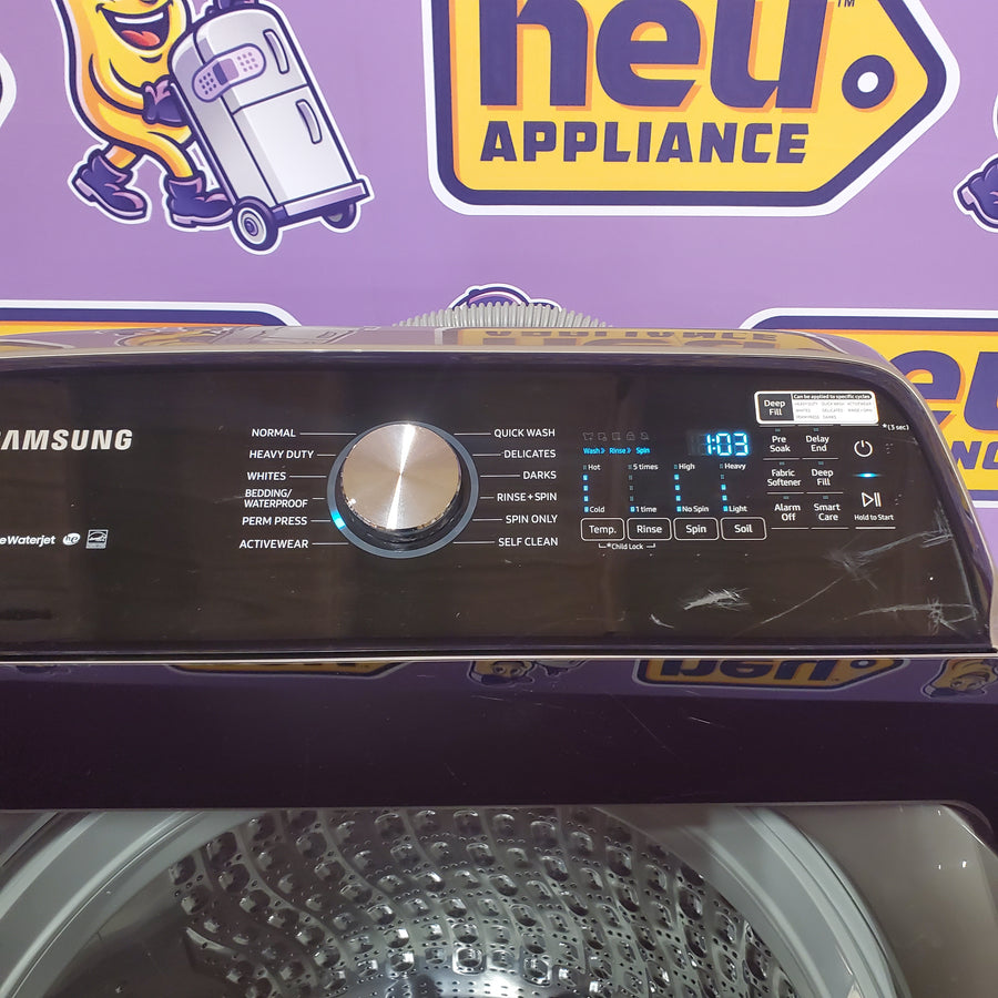 Samsung 5.0 cu. ft. High Efficiency Top Load Washer with Active WaterJet in Champagne WA50T5300AC - Certified Refurbished