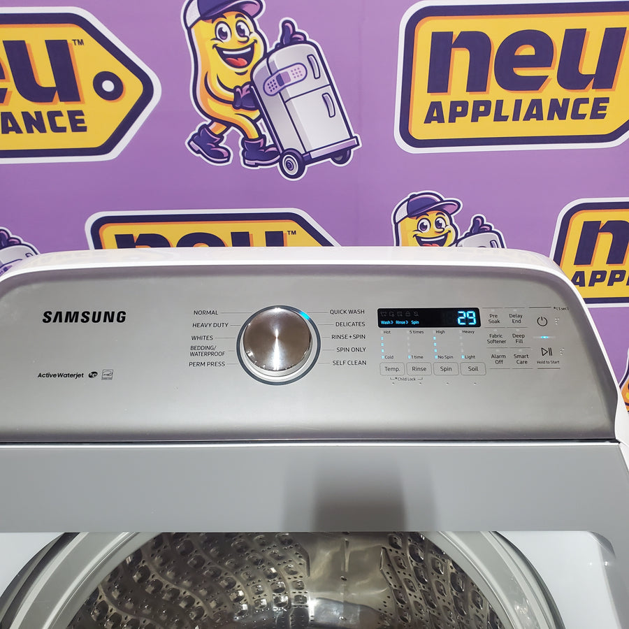 Samsung ENERGY STAR 5.0 cu. ft. Top Load Washing Machine with Active Water Jet WA50R5200AW - Certified Refurbished