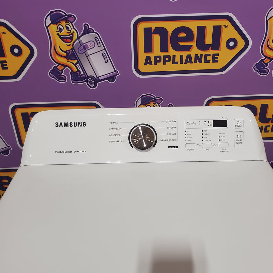Samsung 7.2 cu. ft. Electric Dryer with Sensor Dry in White DVE45T3200W - Scratch & Dent (Minor)