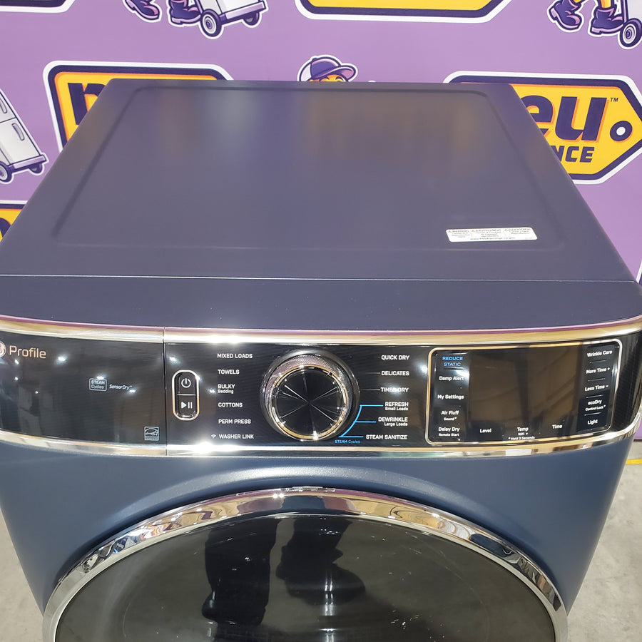 GE Profile Smart Front Load Electric 7.8 Cu. Ft. Capacity Dryer with Steam and Sanitize Cycle PFD87ESPVRS - Open Box