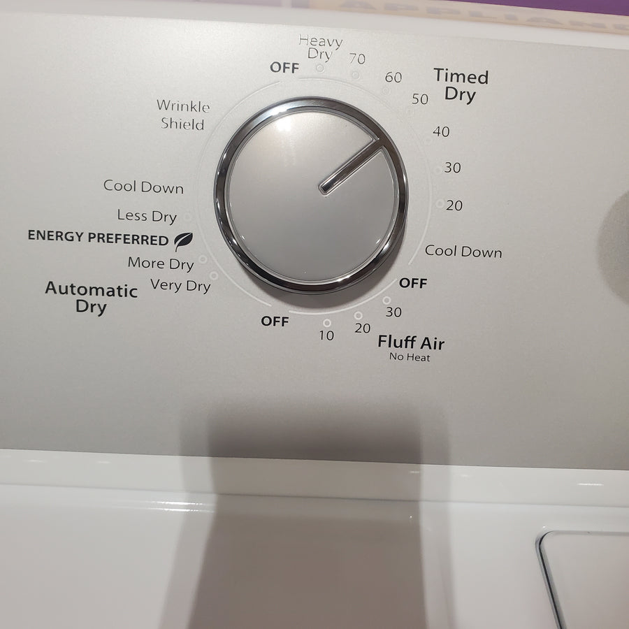 Whirlpool 3.8–3.9 Cu. Ft.  Top Load Washer with 2 in 1 Removable Agitator and Soil Level Selection WTW4957PW - Certified Refurbished and Whirlpool 7-cu ft Vented Electric Dryer WED4815EW - Scratch & Dent (Minor)