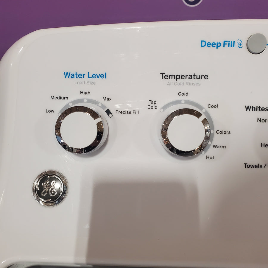 GE® 4.5 cu. ft. Capacity Washer with Stainless Steel Basket in White GTW465ASNWW - Certified Refurbished