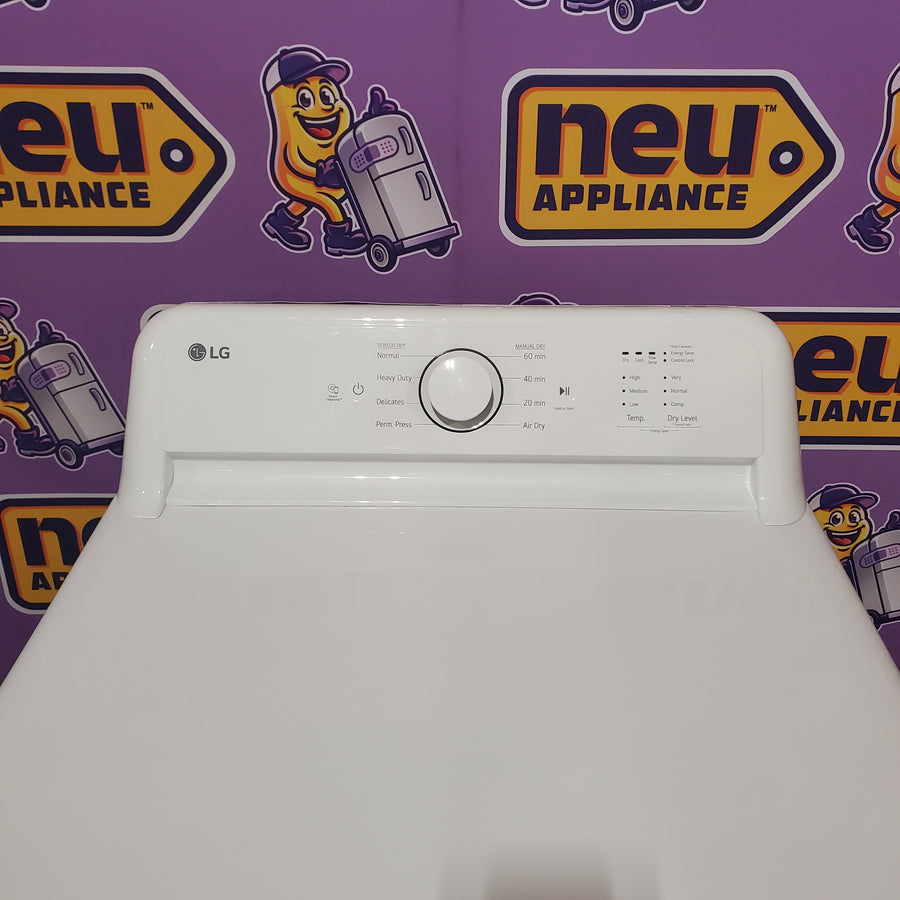 LG 7.3 Cu. Ft. Electric Rear Control Ultra Large Capacity Dryer in White with Sensor Dry DLE6100W - Open Box