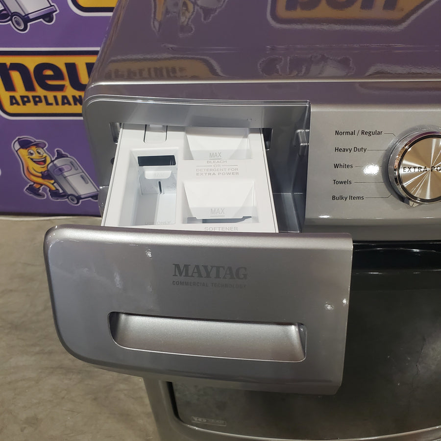 Maytag 4.5-cu ft High Efficiency Stackable Steam Cycle Front-Load Washer MHW5630HC - Open Box and Maytag 7.3-cu ft Stackable Vented ENERGY STAR Electric Dryer MED5630HC - Scratch & Dent (Minor)