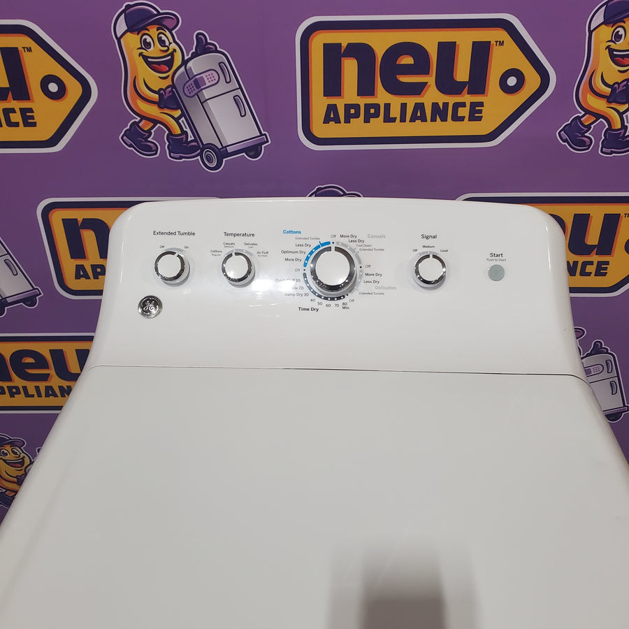 GE White Electric 7.2 Cu. Ft. Dryer with Aluminized Alloy Drum GTD42EASJWW - Certified Refurbished