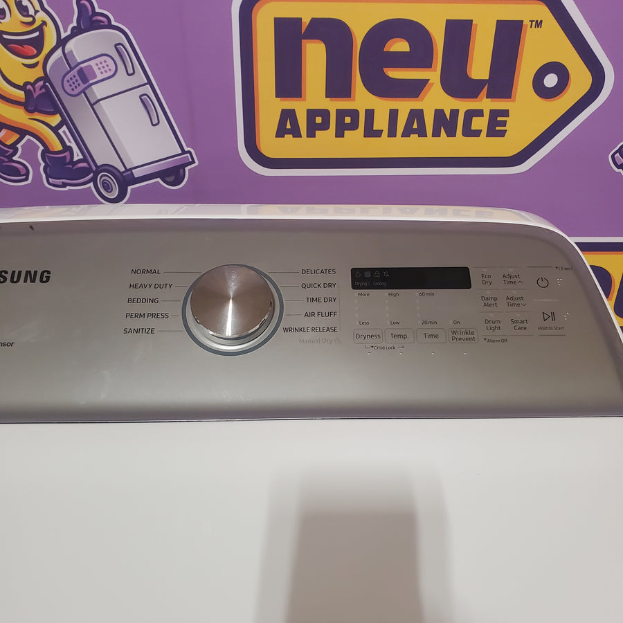 Samsung ENERGY STAR 5.0 cu. ft. Top Load Washing Machine with Active Water Jet WA50R5200AW - Certified Refurbished and Samsung 7.4 cu. ft. Vented Gas Dryer with Sensor Dry in White DVG50R5200W - Certified Refurbished