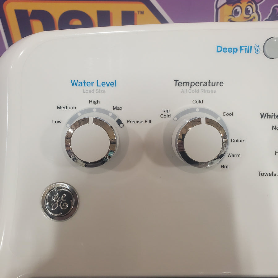 GE® 4.5 cu. ft. Capacity Washer with Stainless Steel Basket in White GTW465ASNWW - Certified Refurbished