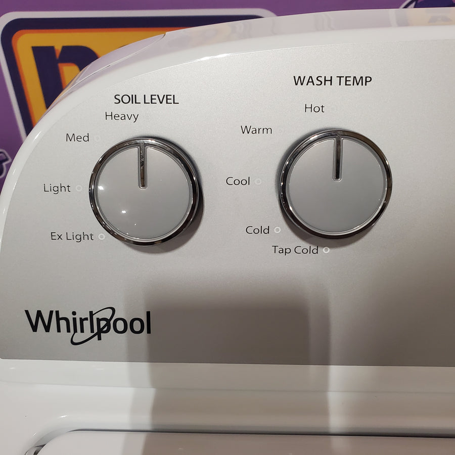 Whirlpool Top Load 3.5 Cu. Ft. Washer with Deep Water Wash Option WTW4816FW - Scratch & Dent (Minor) and Whirlpool Vented 7.0 Cu. Ft. Electric Dryer WED4815EW - Open Box