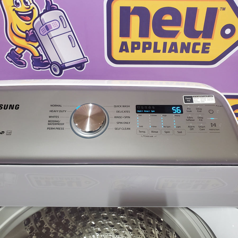 Samsung ENERGY STAR 5.0 cu. ft. Top Load Washing Machine with Active Water Jet WA50R5200AW - Certified Refurbished