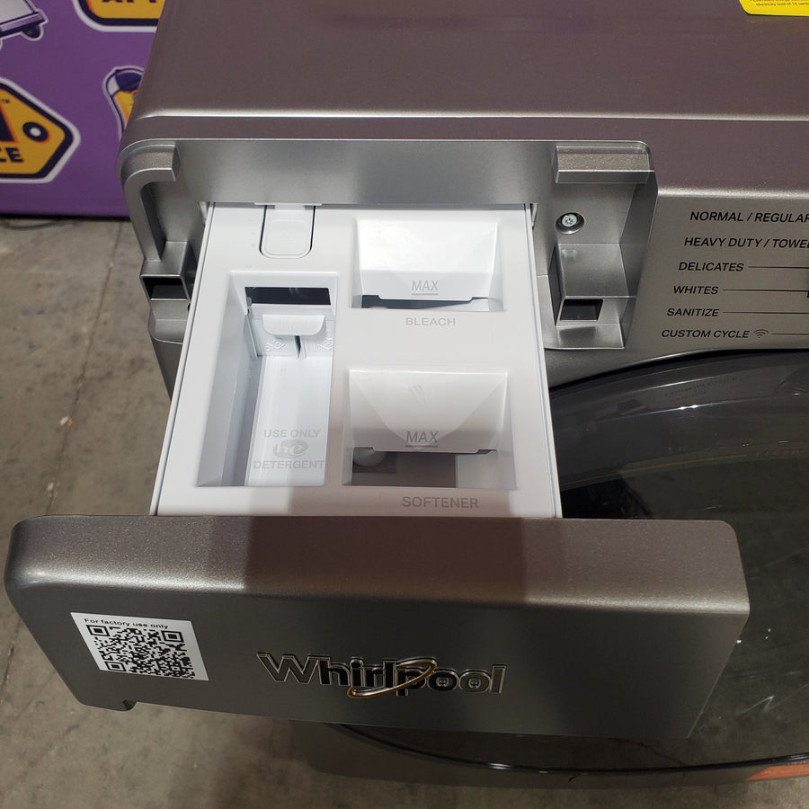 Whirlpool Radiant Silver 4.5 cu. ft. Smart Front Load ENERGY STAR® Washer with FreshFlow™ Vent System WFW5720RR - Open Box