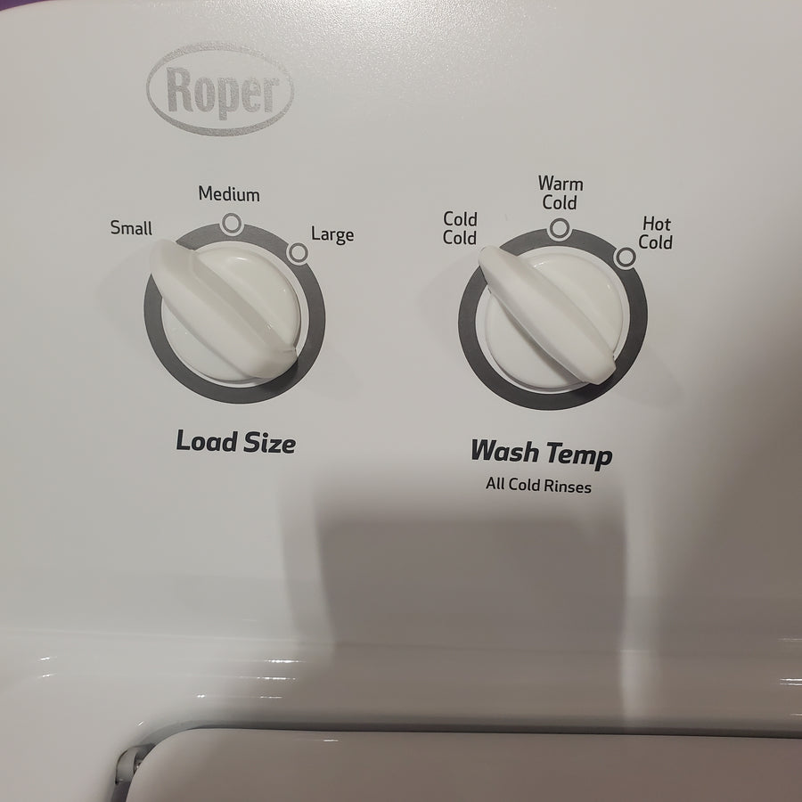 Roper 3.6 cu ft Agitator Top-Load Washer in White RTW4641BQ - Certified Refurbished and Amana 6.5 cu. ft. Electric Dryer with Automatic Cycles NED4600YQ - Certified Refurbished