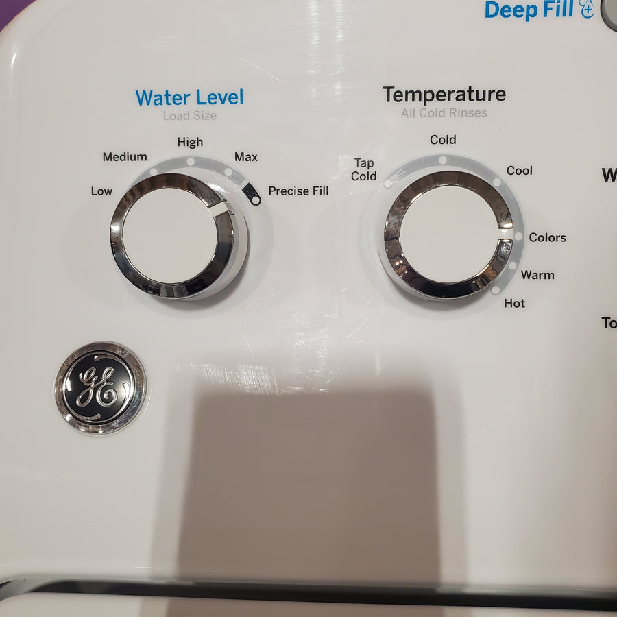 GE® 4.5 cu. ft. Capacity Washer with Stainless Steel Basket in White GTW465ASNWW - Certified Refurbished and GE White Electric 7.2 Cu. Ft. Dryer with Aluminized Alloy Drum GTD42EASJWW - Certified Refurbished