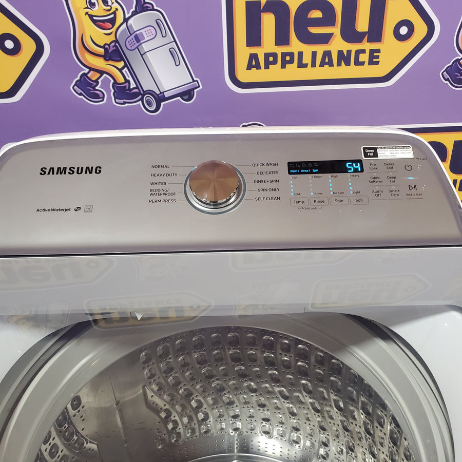 Samsung ENERGY STAR 5.0 cu. ft. Top Load Washing Machine with Active Water Jet WA50R5200AW - Certified Refurbished