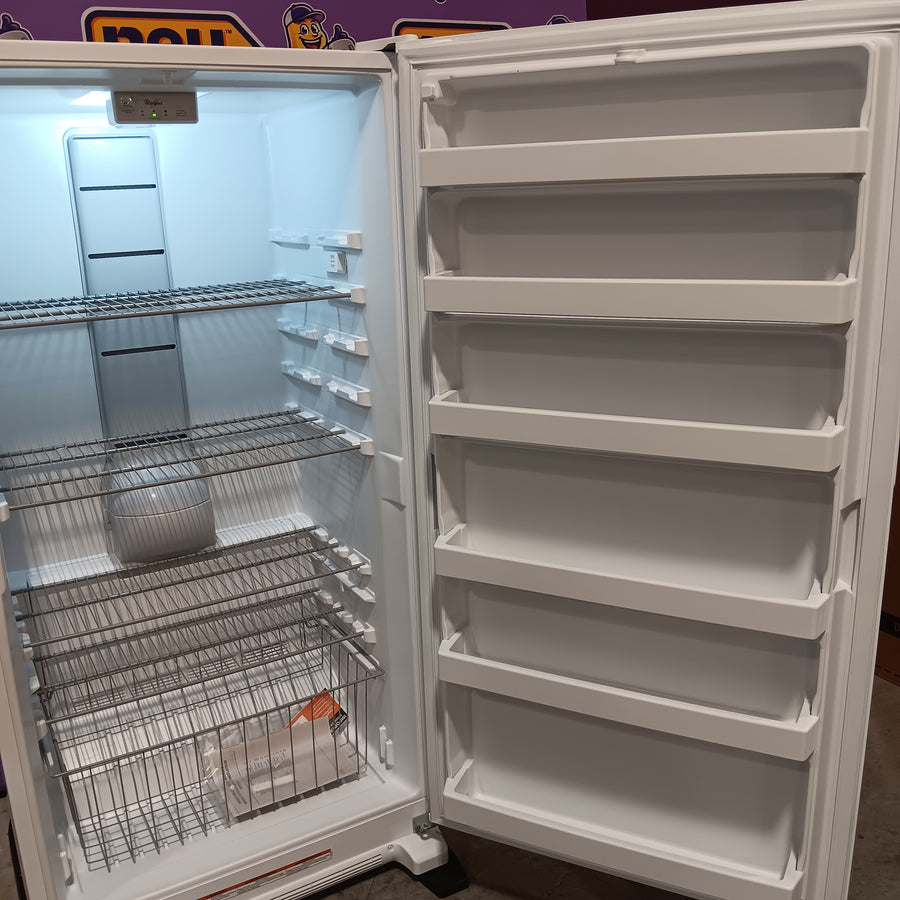 Whirlpool 20 cu. ft. Upright Freezer with LED Lighting with Fast Freeze 22521659 - WZF34X20DW - Scratch & Dent (Minor)