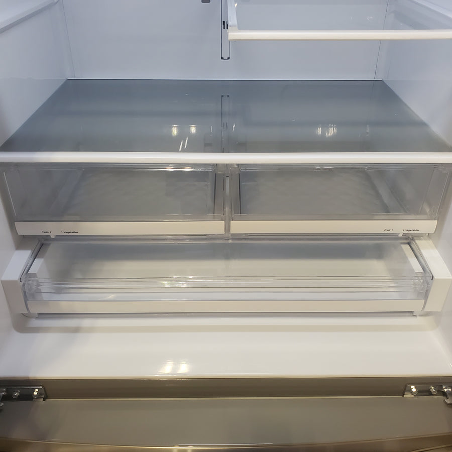 LG 28 cu. ft. 3 Door French Door, Ice and Water with Single Ice Maker in Printproof Stainless Steel LRFS28XBS - Scratch & Dent (Moderate)