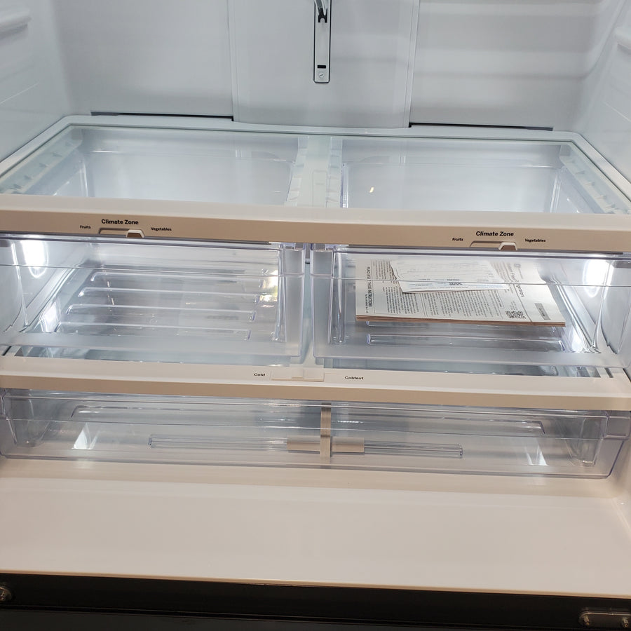 GE 20.6 cu. ft. Counter Depth French Door Refrigerator in Fingerprint Resistant Stainless, ENERGY STAR GYE21JYMFS - Scratch & Dent (Minor)