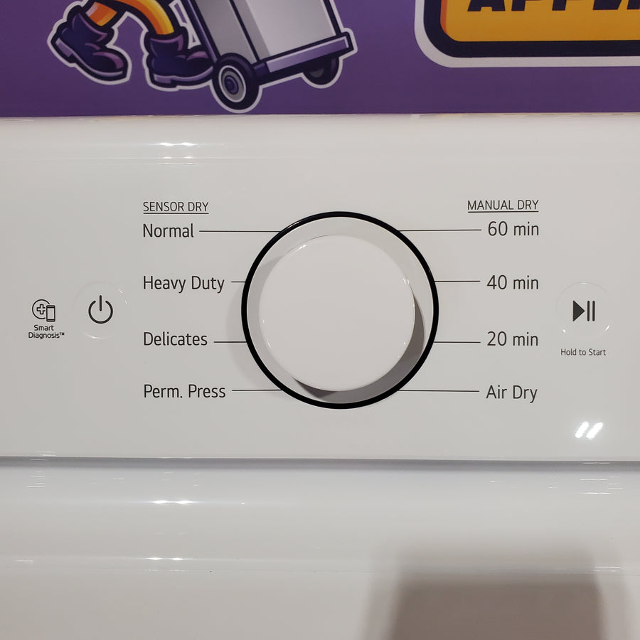 LG 7.3 Cu. Ft. Electric Rear Control Ultra Large Capacity Dryer in White with Sensor Dry 22442642 - DLE6100W - Open Box