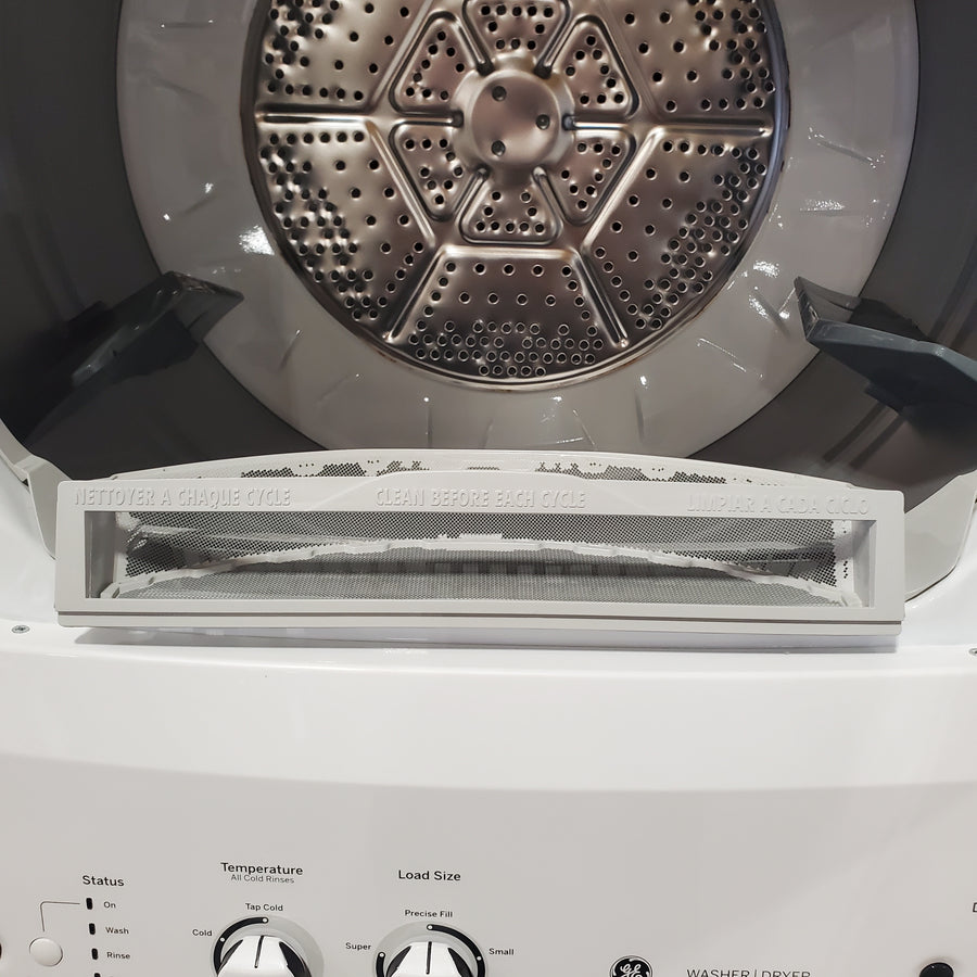 GE 3.8 cu. ft. Washer 5.9 cu. ft. Long Vent Electric Dryer Combo in White GUV27ESSMWW - Certified Refurbished