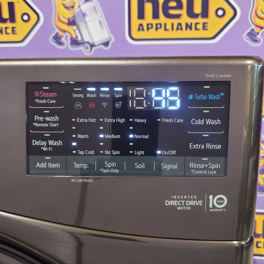 LG Front Load 4.5 Cu. Ft. Washer with TurboWash 360 Technology WM4000HBA - Scratch & Dent (Minor) and LG Smart Wi-Fi Enabled Front Load Electric 7.4 Cu. Ft. Dryer with TurboSteam 16267 - DLEX4000B - Scratch & Dent (Minor)