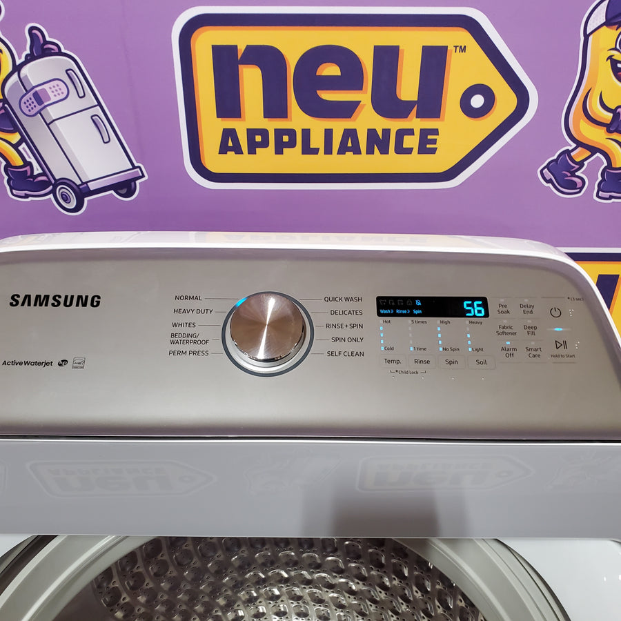 Samsung ENERGY STAR 5.0 cu. ft. Top Load Washing Machine with Active Water Jet WA50R5200AW - Certified Refurbished