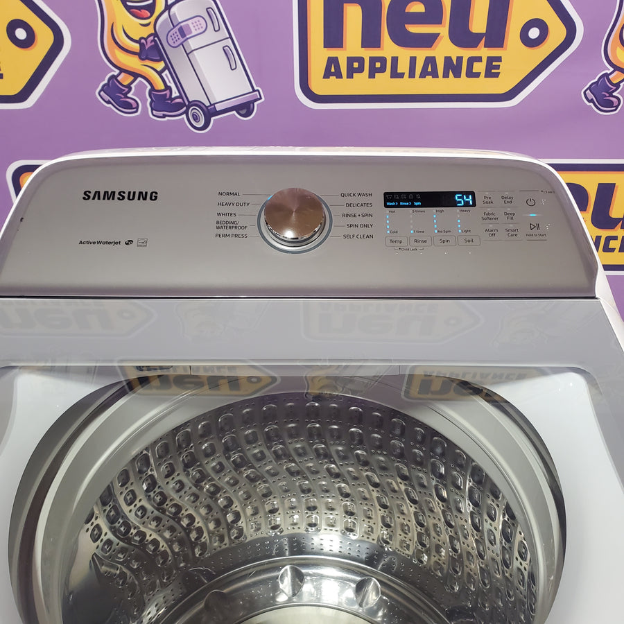 Samsung ENERGY STAR 5.0 cu. ft. Top Load Washing Machine with Active Water Jet WA50R5200AW - Certified Refurbished