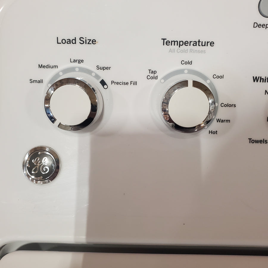 GE White Top Load 4.2 Cu. Ft. Washer with Stainless Steel Basket and Dual Action Agitator GTW460ASJWW - Certified Refurbished and GE White Electric 7.2 Cu. Ft. Dryer with Aluminized Alloy Drum GTD42EASJWW - Certified Refurbished